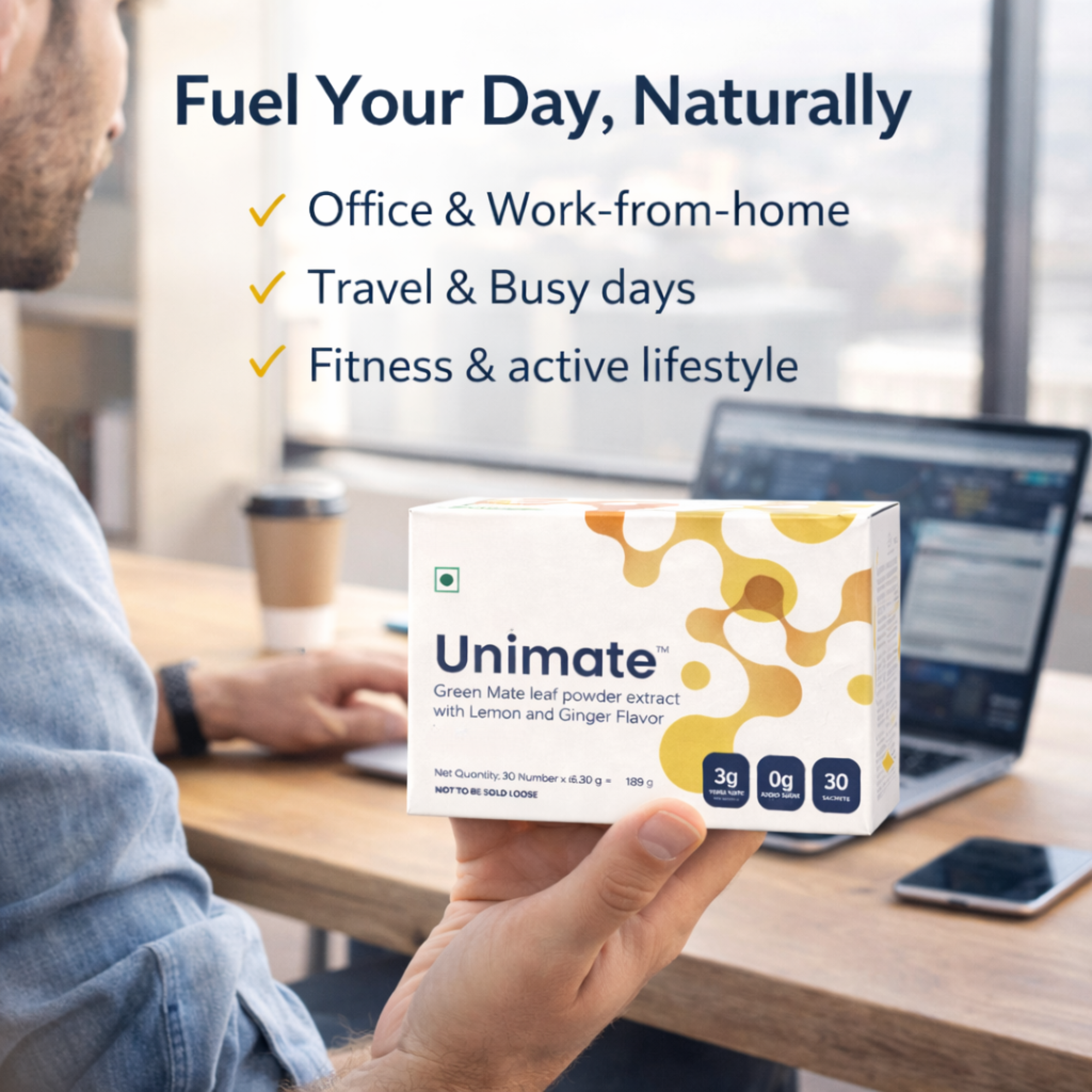 Unicity Balance and Unimate Combo Pack 1 Box Each 30 Sachets per Box Fiber Sterols Yerba Mate Extract Vitamins and Minerals Adult Daily Use Pack