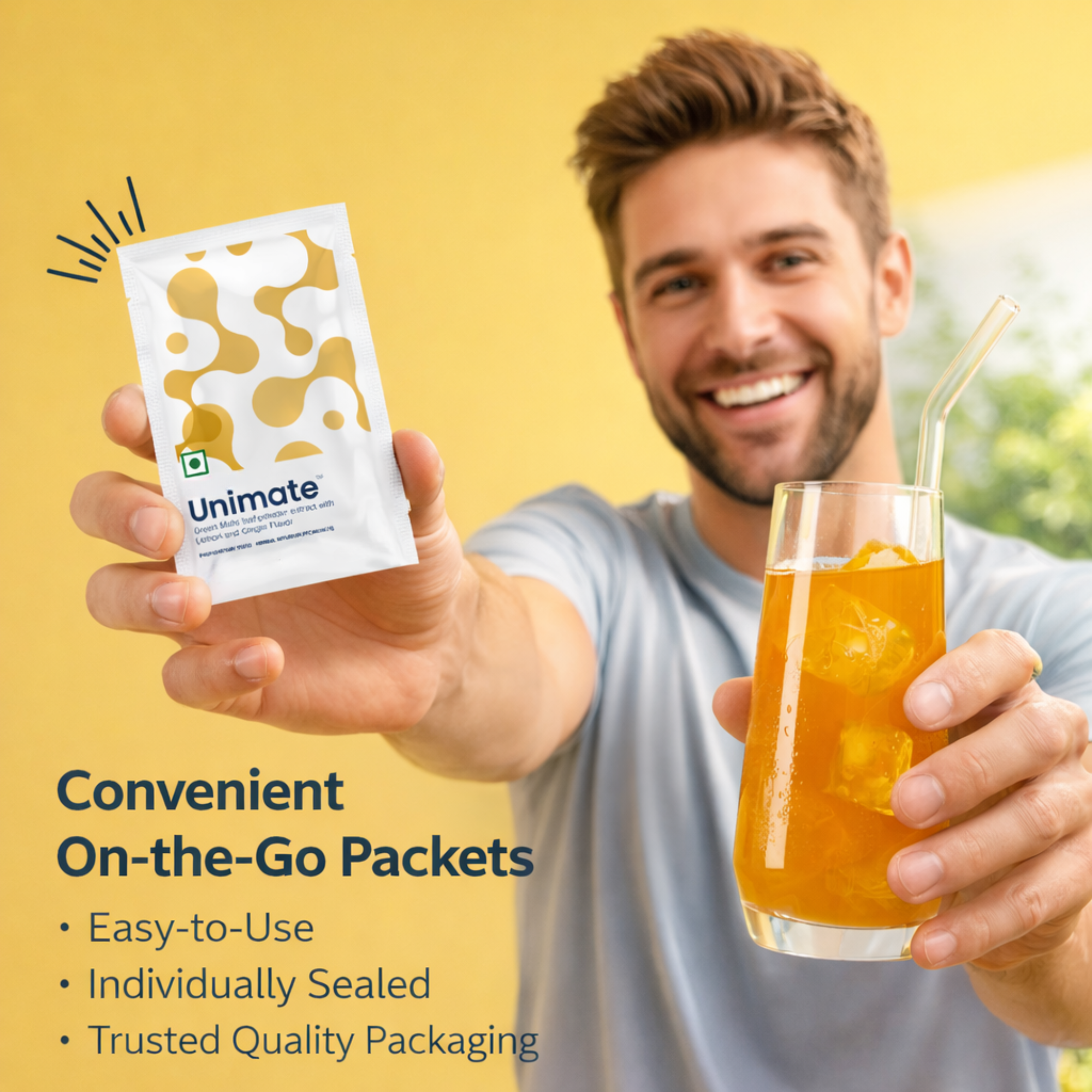 Unicity Unimate Green Mate Leaf Extract Sachets 2 Box Pack 30 Sachets Each Yerba Mate Lemon Ginger Extract Adult Daily Use Pack