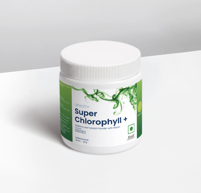 Unicity Super Chlorophyll Plus Mulberry Leaf Extract Powder with Niacin Plant Based Green Formula